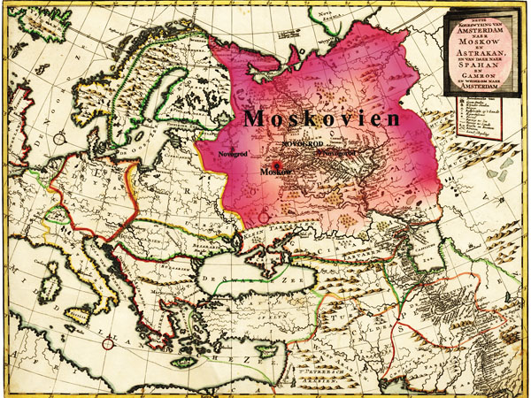 Карта Московии м Московской Тартарии